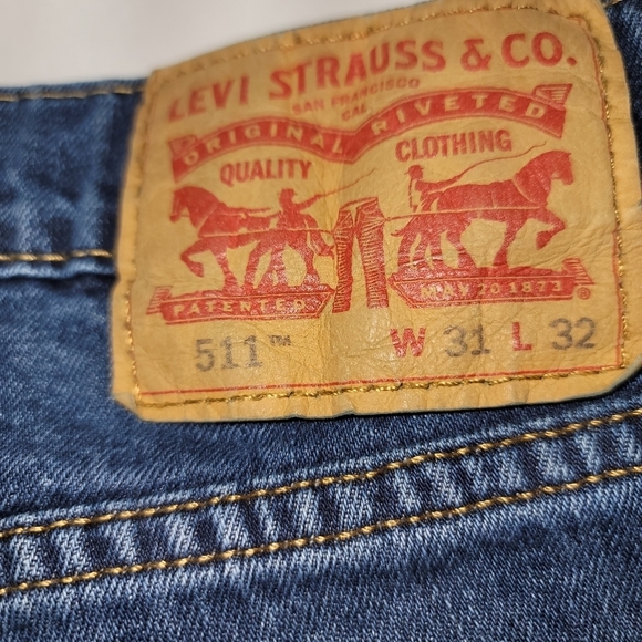 Levi's 511 Straight Leg Midwash Men's Jeans Size 31/32 - Picture 9 of 13